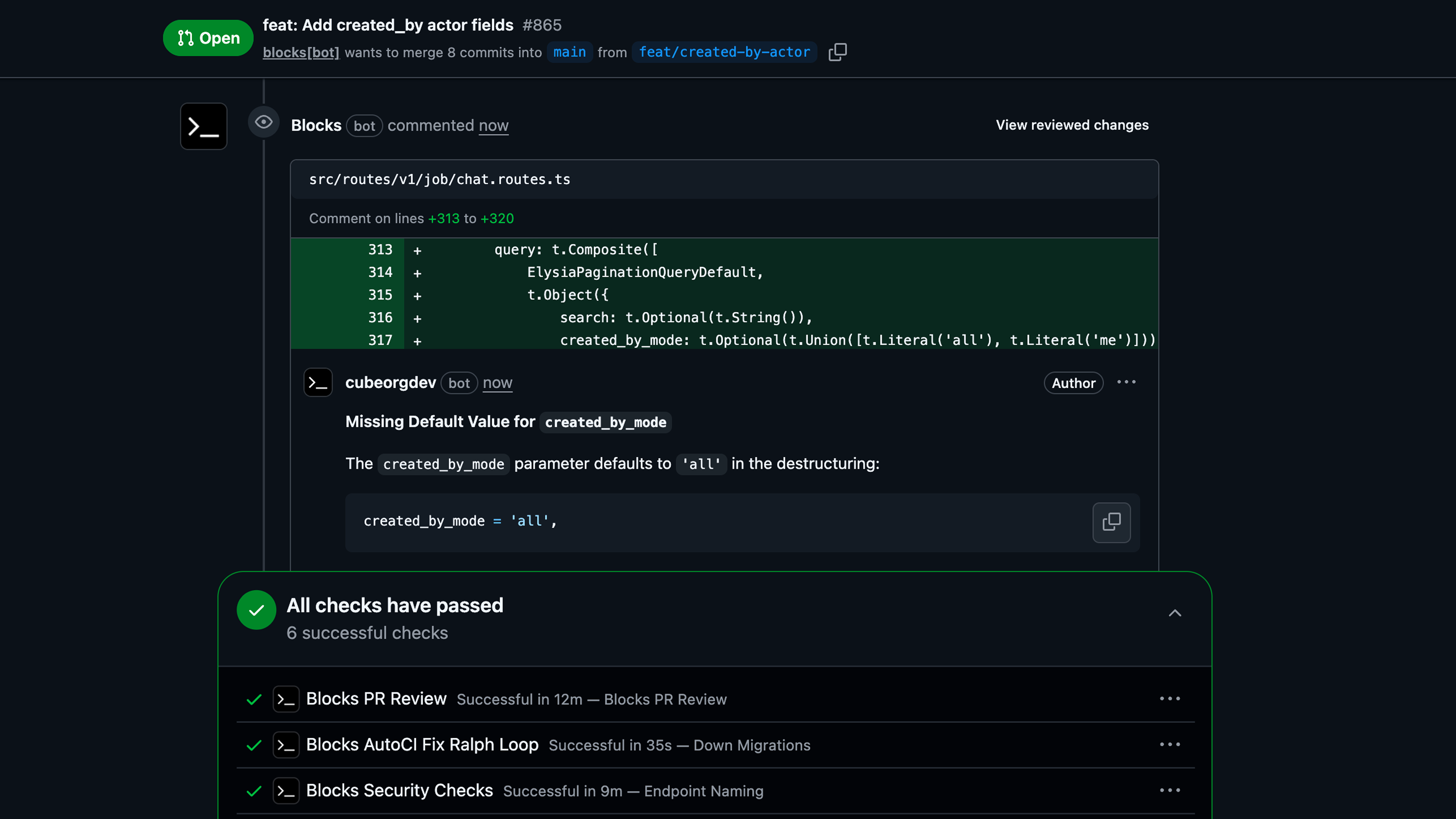 Github Blocks Integration