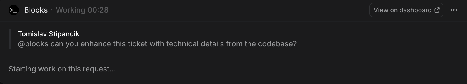 Linear Blocks Integration