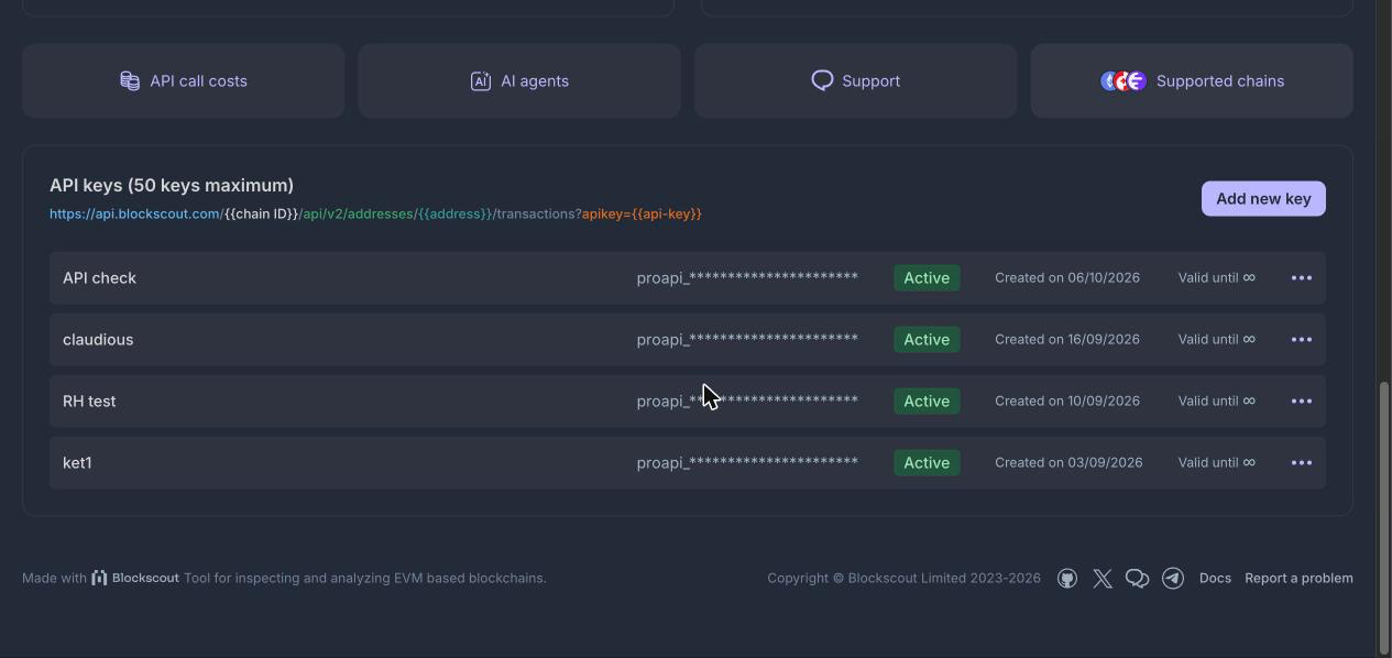 Api Keys