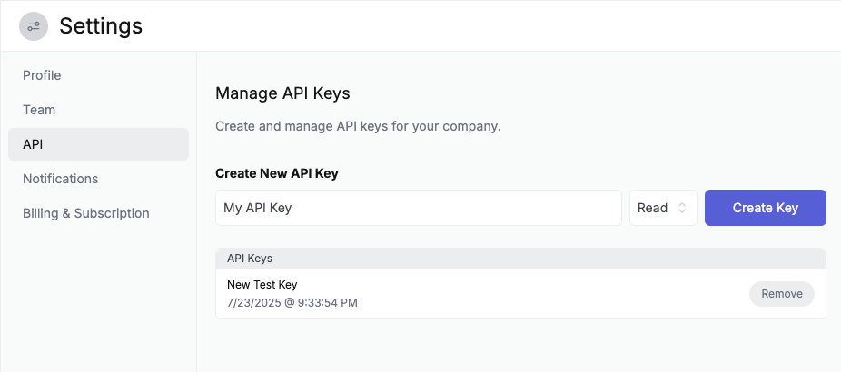 API Key Management