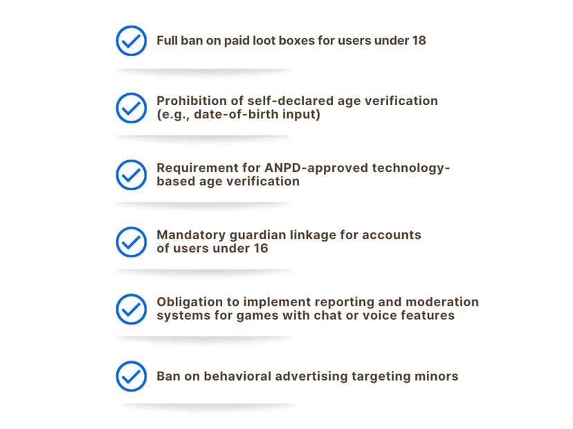 Provisions that may directly impact the gaming industry