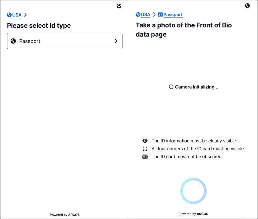 ARGOS ekyc process