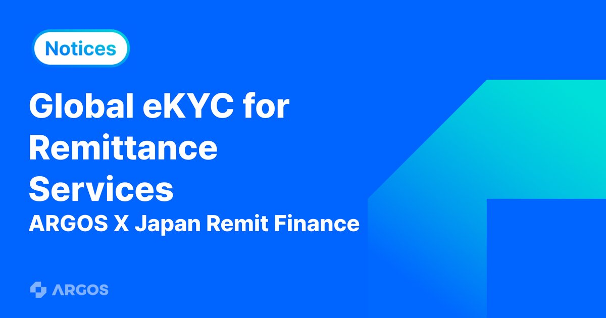 ARGOS Provides AI-Powered Global eKYC to Japan Remit Finance, Expanding Its Remittance Industry Portfolio