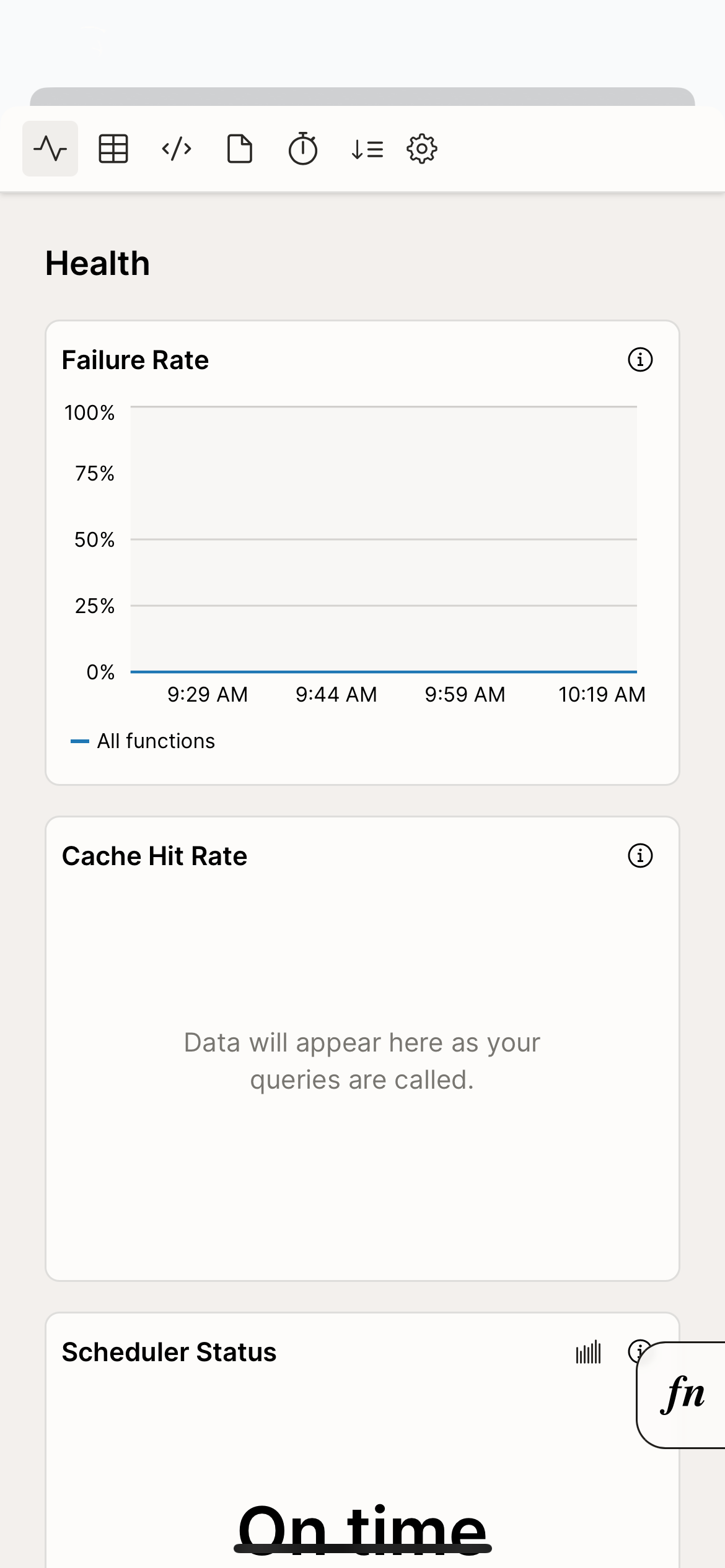 Database view on mobile