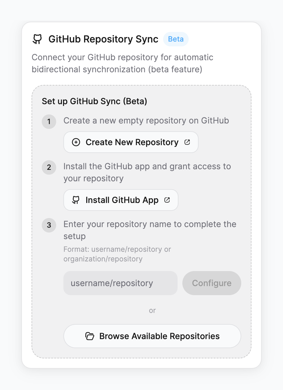 GitHub Sync Setup