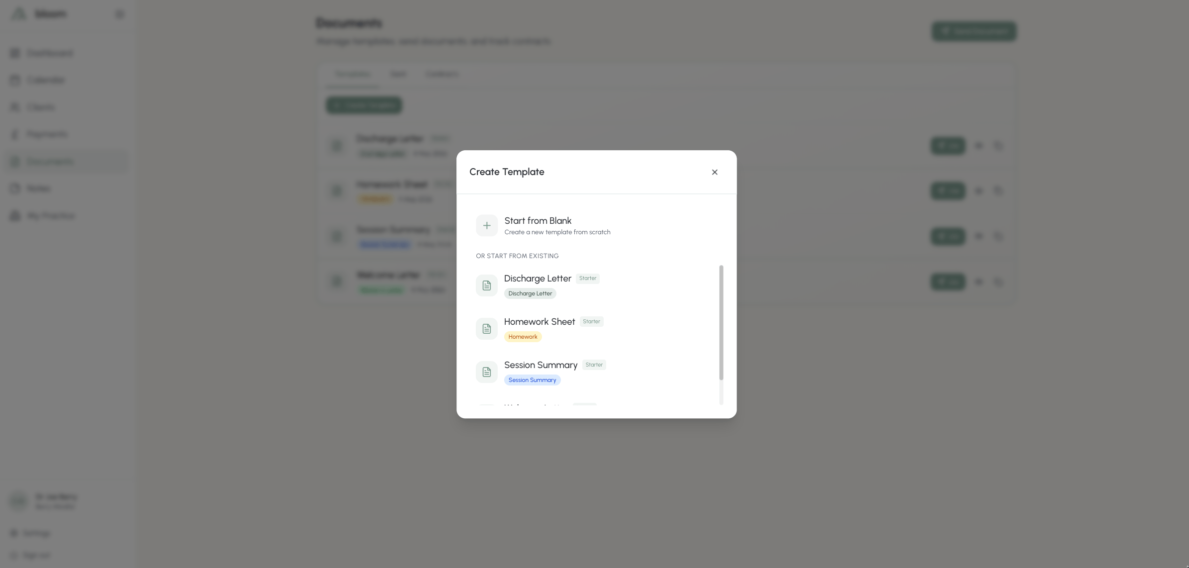 Create a document