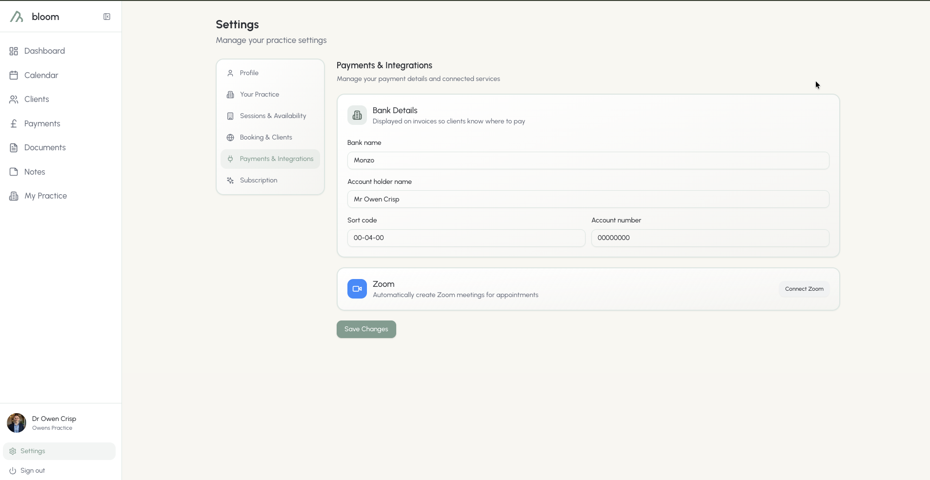 Bloom integrations page