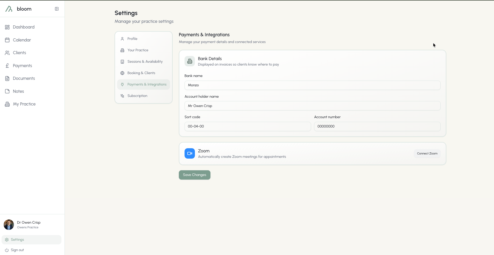 Bloom integrations page