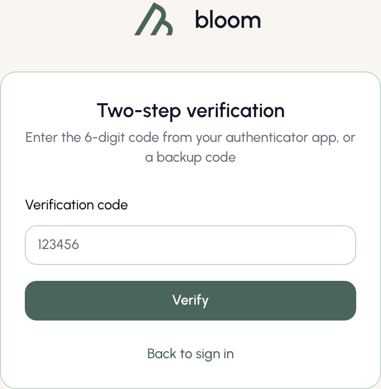 Two-step verification during sign-in