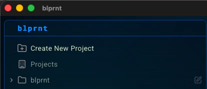Projects Sidebar