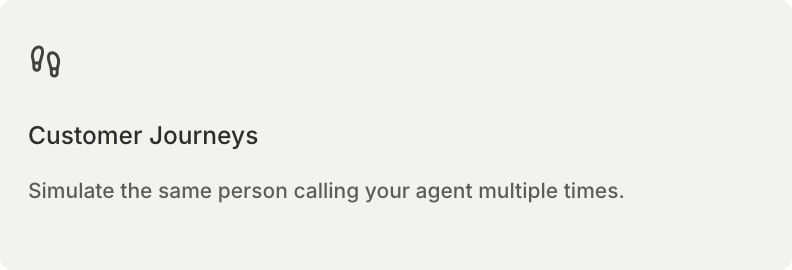 Customer Journeys card in the Create Simulation type picker
