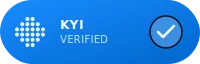 KYI Verified pill badge, dark theme