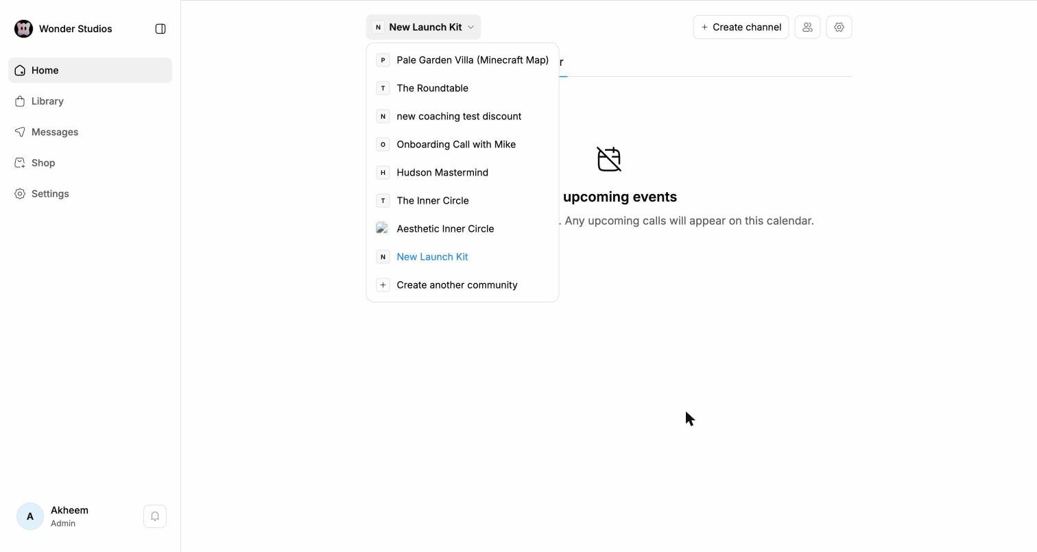 Community switcher