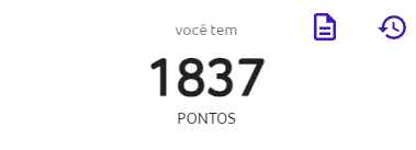 Saldo de pontos no widget