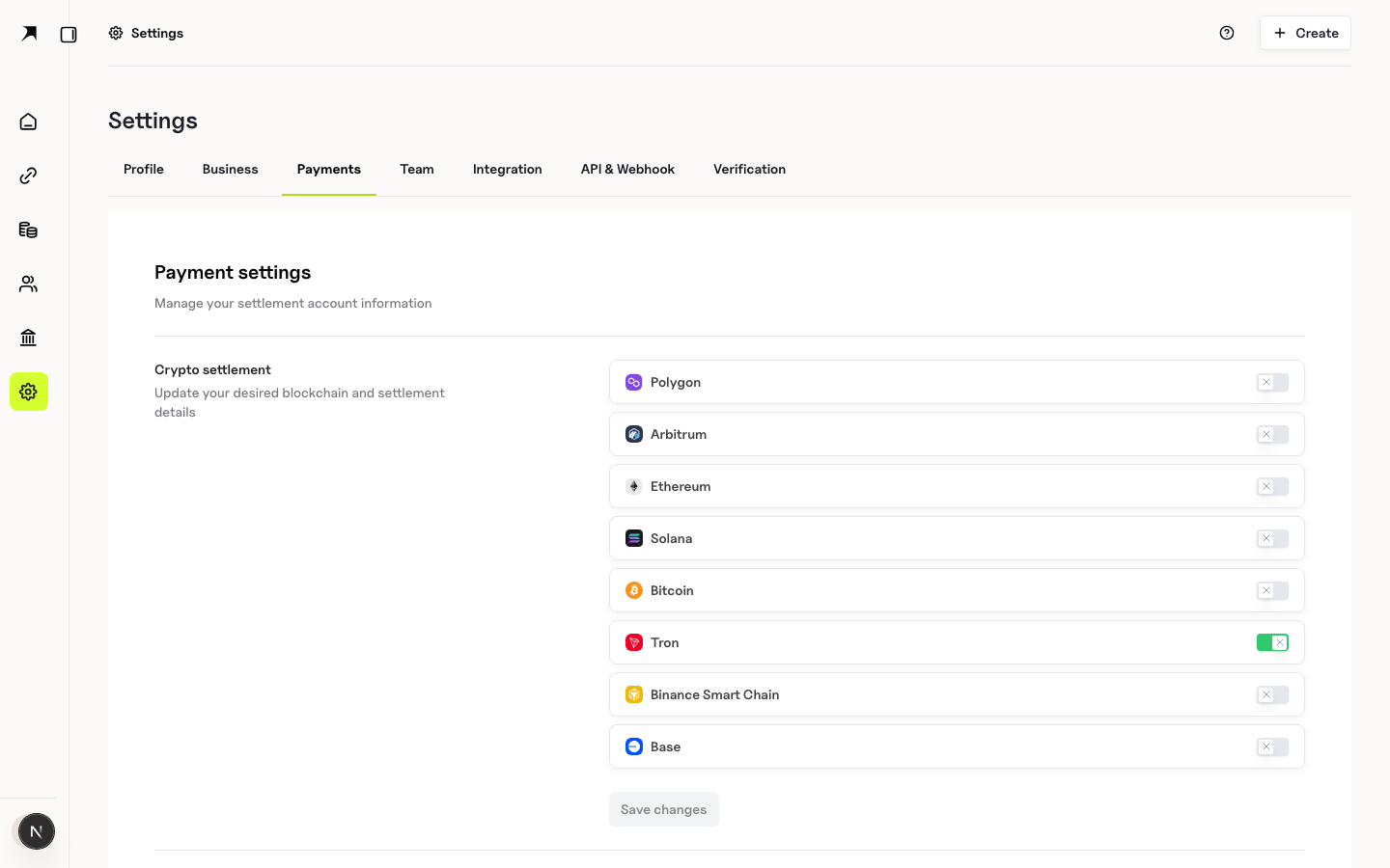 BoomFi settlement settings