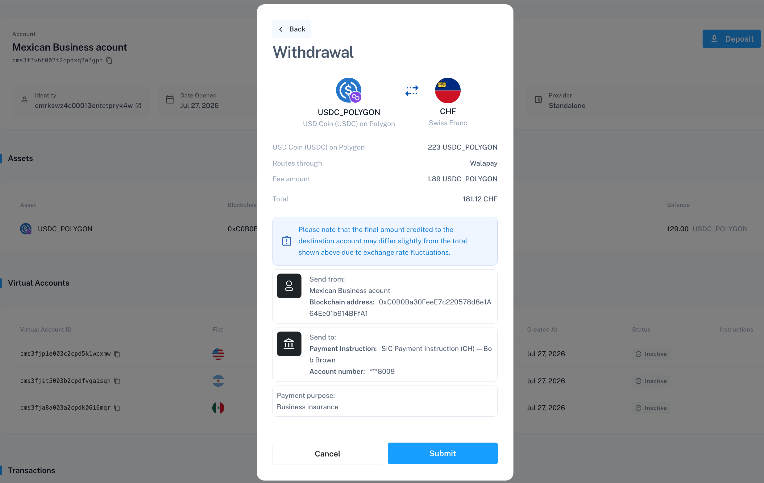 Withdrawal Review