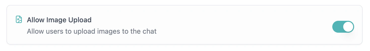 Frame General Settings panel with Allow Image Upload toggle enabled