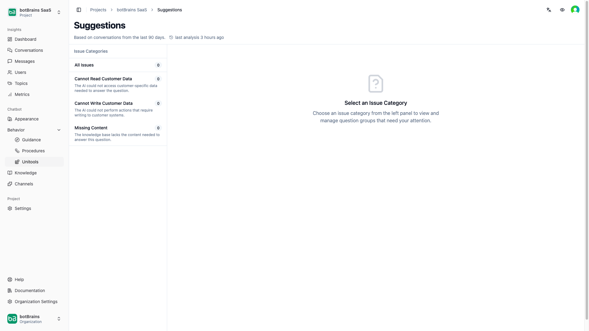 Suggestions - botBrains Docs