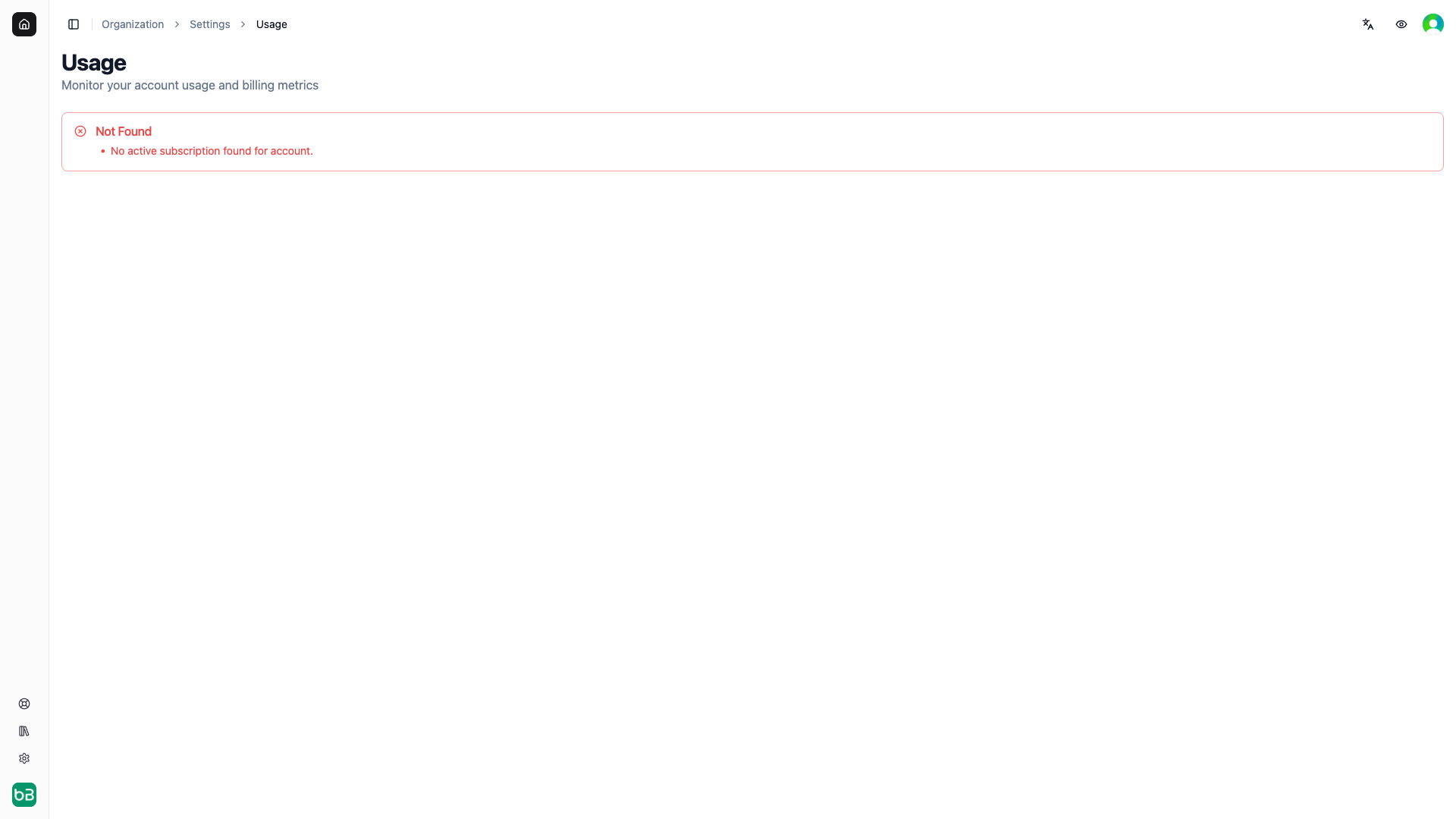 Billing and Usage - botBrains Docs