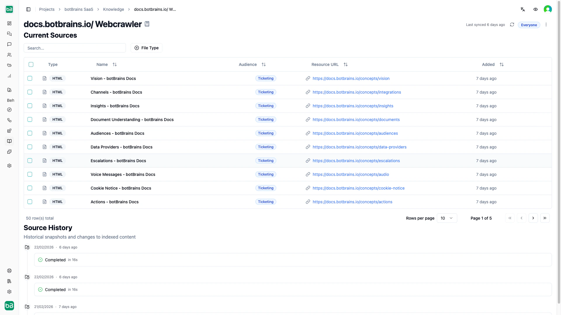 Collections upload interface showing file drop zone and list of uploaded documents with file types