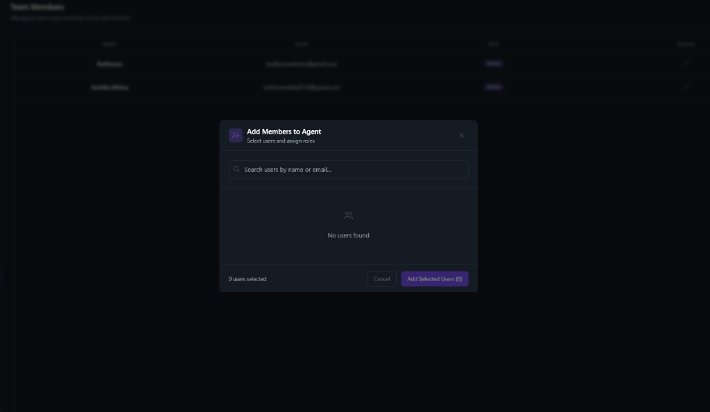 Add Members to Project Modal