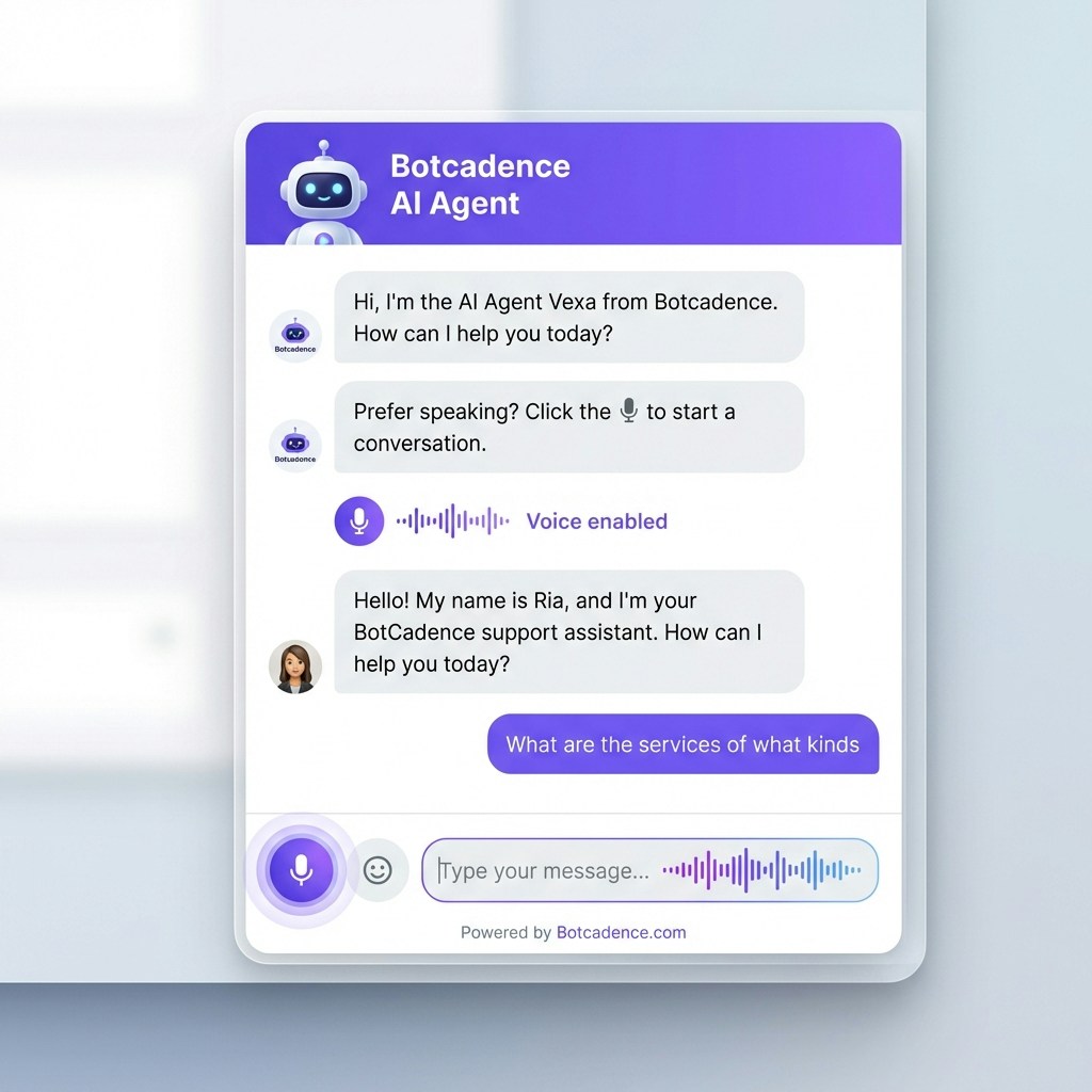 Web Voice in Chat Widget