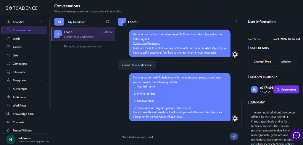 Conversations Dashboard