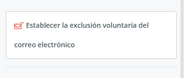 Configuración de la acción Desactivar permiso de correo