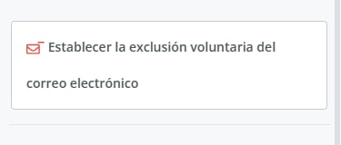 Configuración de la acción Desactivar permiso de correo