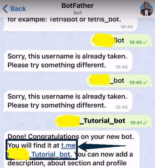 Formas de hablar con el bot de Telegram