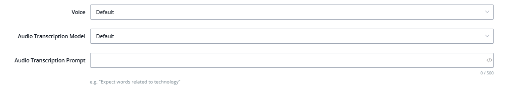 Selección de voz de OpenAI