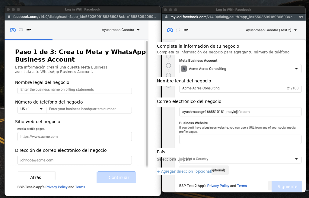 Perfil de WhatsApp Business