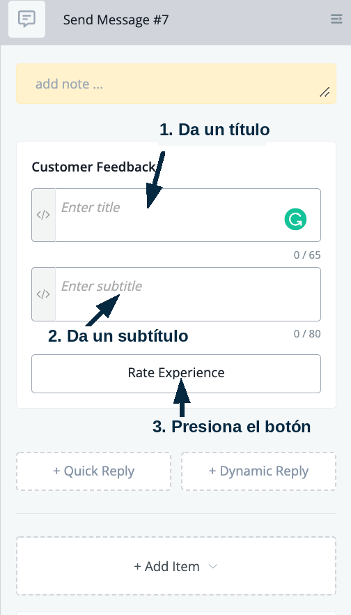 Ejemplo de analítica de un tema de feedback