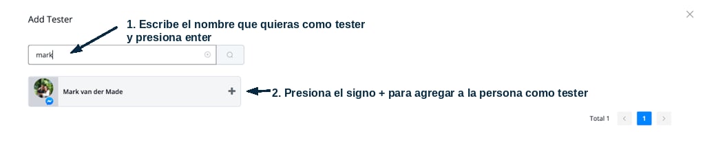 Agregar un nuevo tester