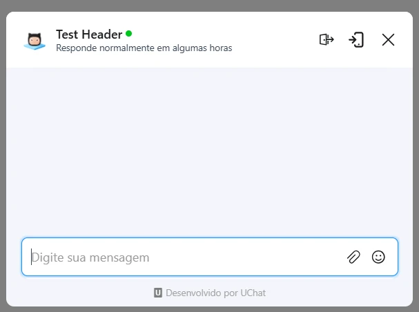 Ejemplo de Powered By en el WebChat Widget