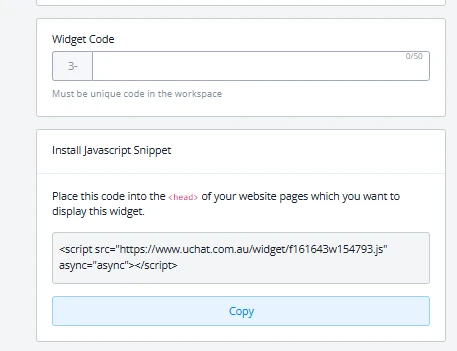 Uso del código de widget para diferenciar URLs
