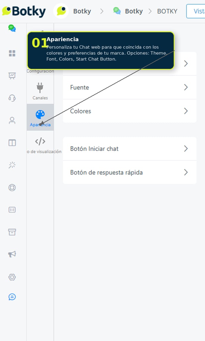 Selección del flujo de inicio por defecto