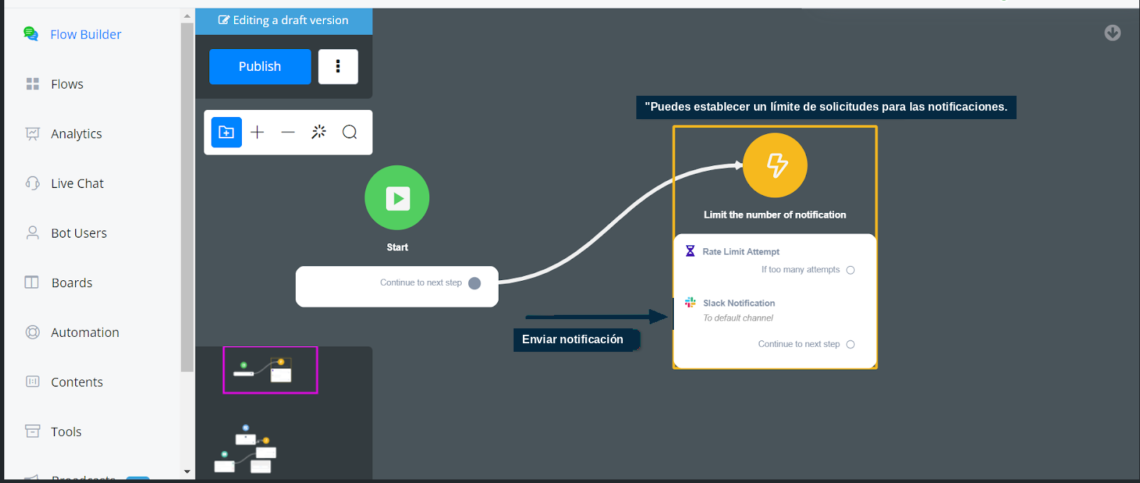 Control de la frecuencia de notificaciones