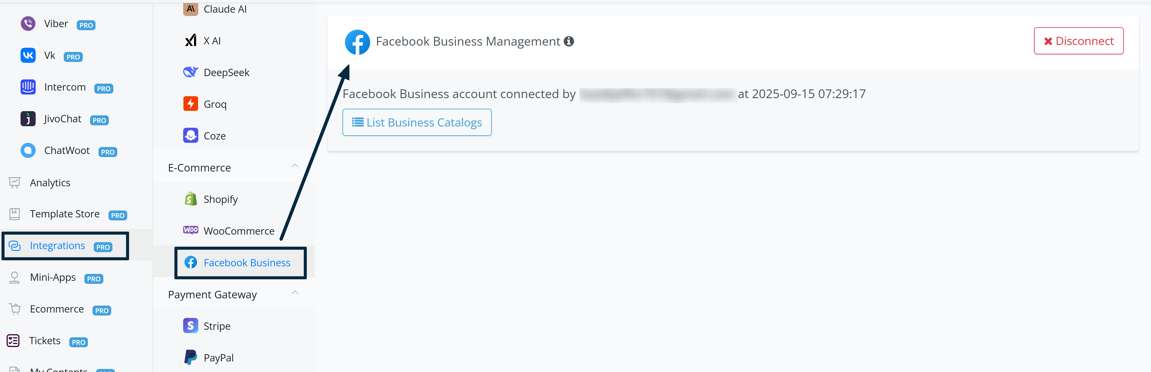 Facebook Business Manager conectado