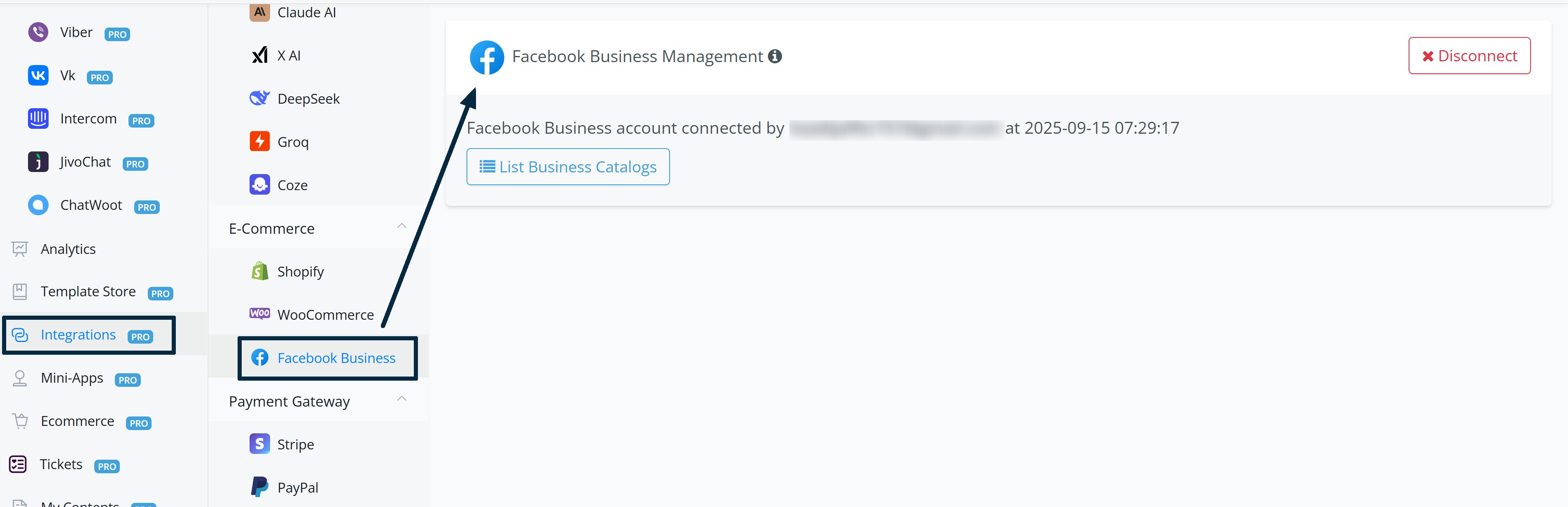 Facebook Business Manager conectado