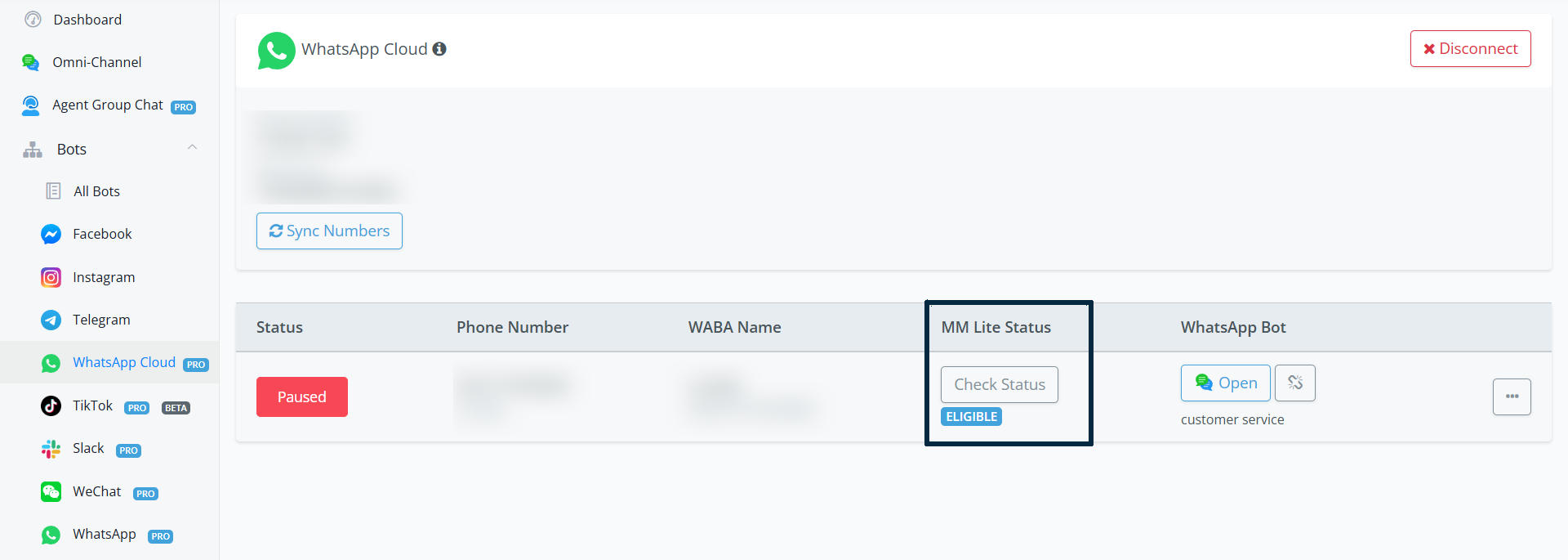 Estado ELIGIBLE y Check Status de MM Lite