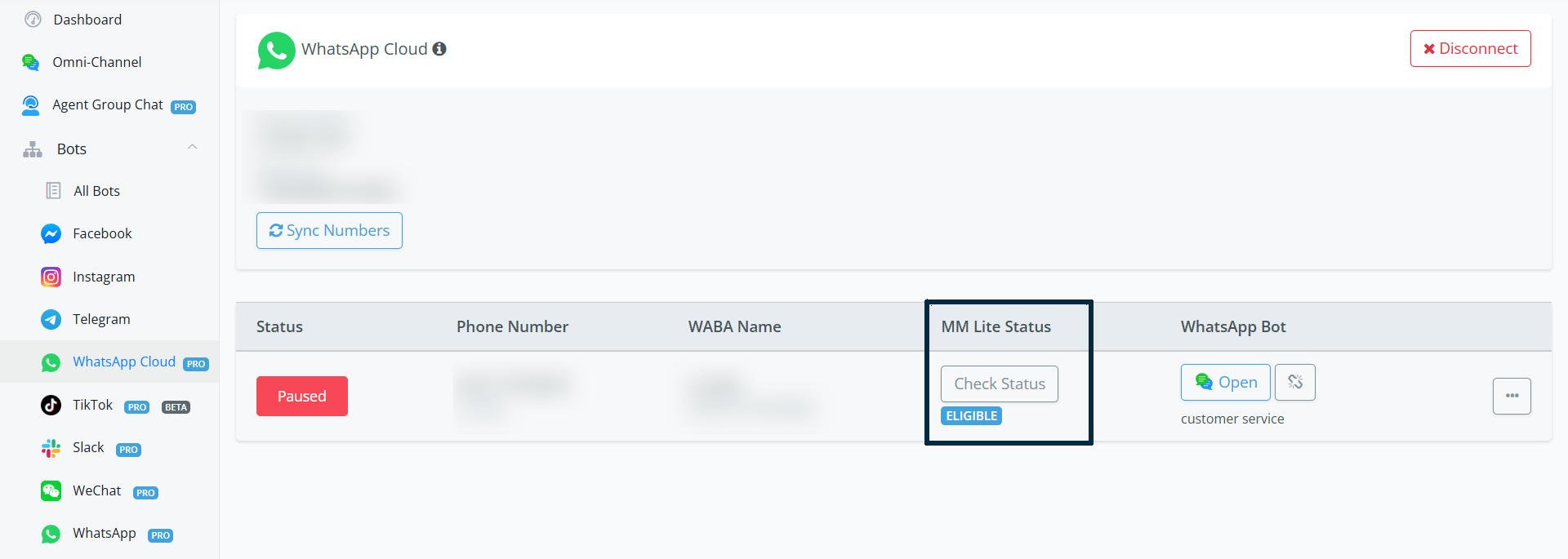 Estado ELIGIBLE y Check Status de MM Lite