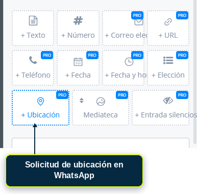 Solicitud de ubicación en WhatsApp