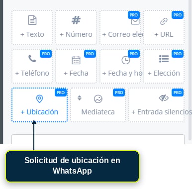 Solicitud de ubicación en WhatsApp