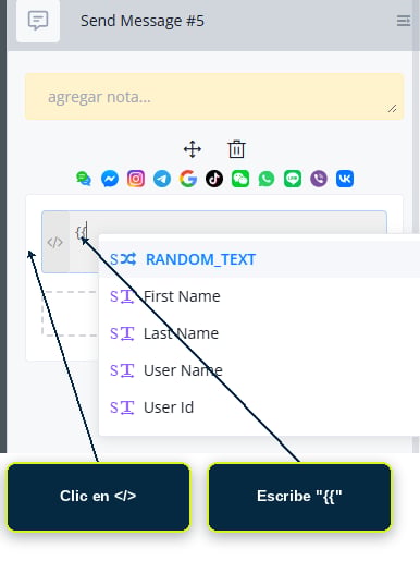 Buscador de campos personalizados y emojis dentro del editor de texto