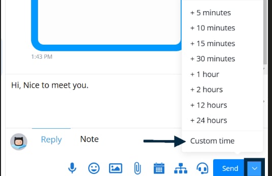 Programar un mensaje: intervalos preestablecidos o personalizados