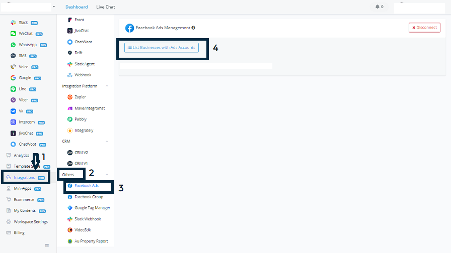 Integración con Facebook Ads Manager