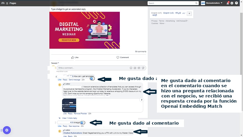 Configuración adicional de Create Chat Completion
