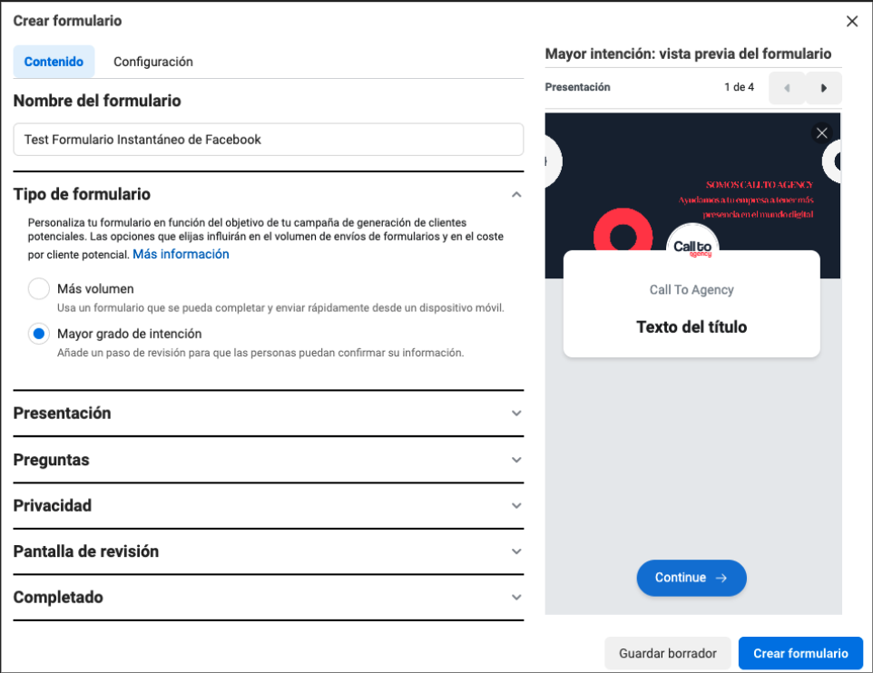 Formularios de Facebook (Lead Forms)