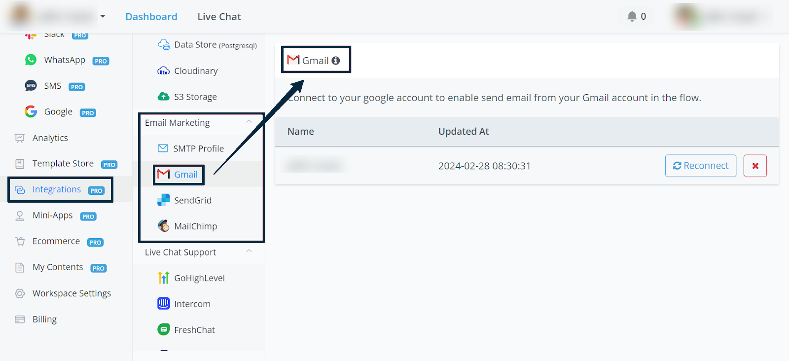 Configuración de la integración de correo